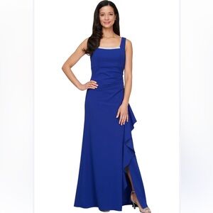 Alex Evenings Bead Detail stretch crepe gown